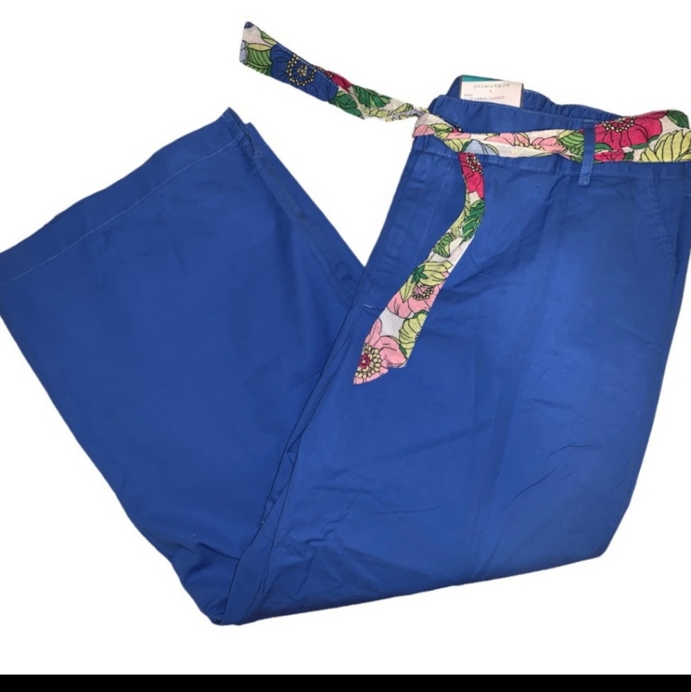 SAGHARBOR Pants 16 Blue Cropped Capri